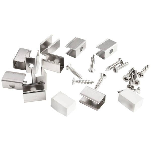 Deko Light 930530 Montageset für D Flex Line 6,5 x 12,0 mm Montážní sada, nerezová ocel, 1 ks
