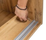 Nábytek Mikulík Skříň ONYX 3 - 2x dveře dělené + 1x zrcadlo (š 210-270 cm/v 220 cm) ROZMĚR: (š/v/h) 220 x 220 x 60 cm