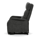 Relaxační křeslo, elektrické kabelové ovládání, šedá, látka, TV-L8960 GREY2