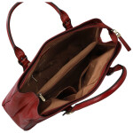 Luxusní dámská kožená kabelka do ruky Katana Faria, vínová