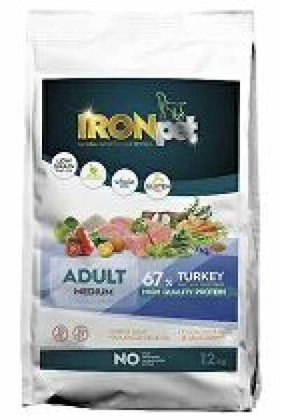 IRONpet Dog Adult Medium Turkey 12kg