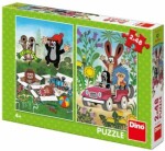 Krtek se raduje: puzzle 2x48 dílků
