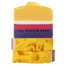 Almara Soap tuhé mýdlo Maracuja Dream 100 g - Almara Soap Designové mýdlo Maracuja Dream, fialová barva, žlutá barva