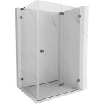 MEXEN/S - Lunar-F L sprchový kout skládací dveře pravá 90 x 70, transparent, grafit kartáčovaná 836L-090-070-66-00-P