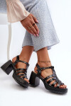 Sandály na podpatku model 211947 Step in style 38