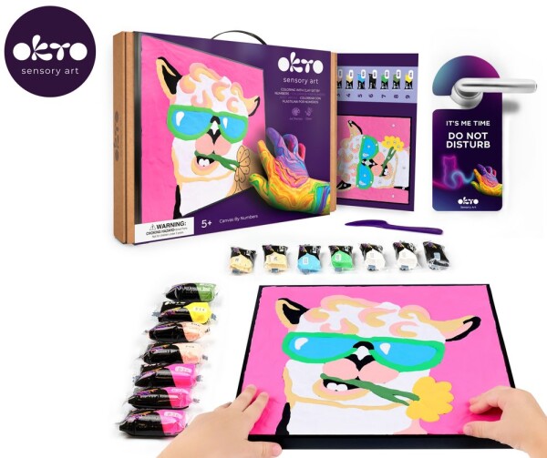 OKTO Malování hmotou podle čísel "Lama" 29x29 cm, OKTO, W051109