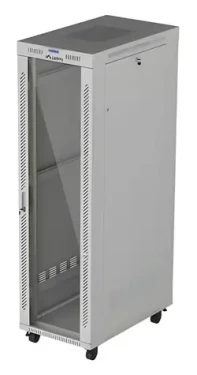 Rozvaděč 42U 600x1000 šedá / Stojanový rozvaděč / 19" / Flat pack / Skleněné dveře / LCD (FF01-6042-12SL)