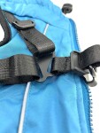 Aero zimní bunda pro psa s postrojem Barva: Modrá, Délka zad (cm): 23, Obvod hrudníku: 34 - 38 cm