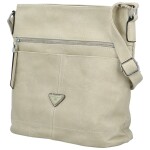 Trendy dámská koženková crossbody kabelka Skyler, krémová