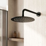REA - Kulatá dešťová sprcha JS-P014B 25cm Black REA-P8601