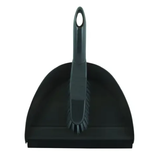 MSV smetáček s lopatkou tmavě šedý / Smetáček s lopatkou / plast / 30 x 25 x 8 cm