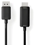 Nedis DisplayPort-HDMI kabel černá / Kabel DisplayPort na HDMI / 4K 60Hz / Poniklované konektory / 2 m (CCGP37104BK20)