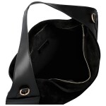 Módní dámská kožená kabelka na rameno Beatrix, černá