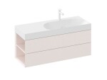 RAVAK - Lite Umyvadlová skříňka 120x45x43 cm, 2 zásuvky, Alabaster Pink X000001884
