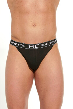 Pánské slipy HIGH EMOTION TANGA - CORNETTE černá 2XL