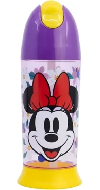 STOR Láhev na pití Minnie Mouse 280 ml / Bezpečnostní zátka / Brčko / Bez bisfenolu a ftalátů (81235)