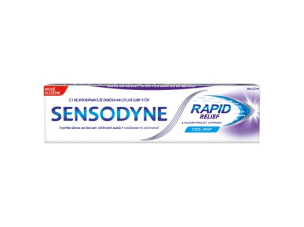 Sensodyne Rapid Relief Cool Mint zubní pasta s fluoridem 75 ml