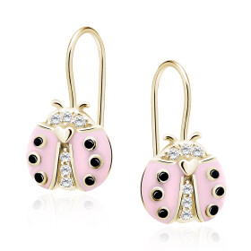 LUNICA Stříbrné náušnice ZLATÁ BERUŠKA 0997