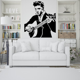 Samolepka Elvis Presley Barva: černá, Velikost: 60 x 56 cm