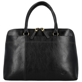 Luxusní dámská kožená kabelka do ruky Katana Gisela, černá