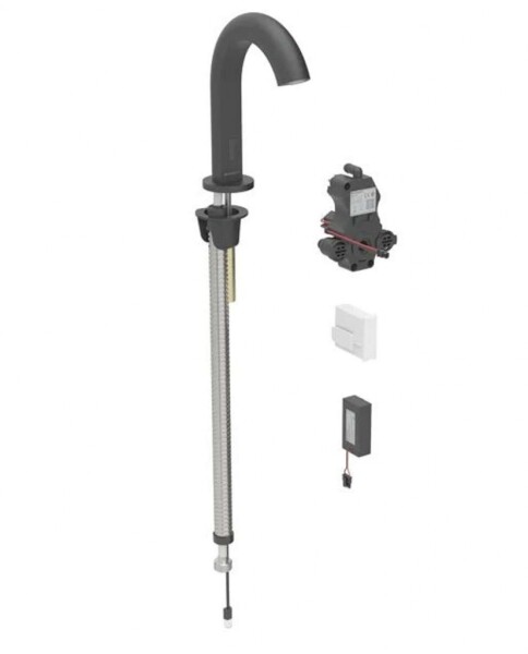 GEBERIT - Piave Elektronický umyvadlový ventil, bateriové napájení, easy to clean, matná černá 116.183.14.1