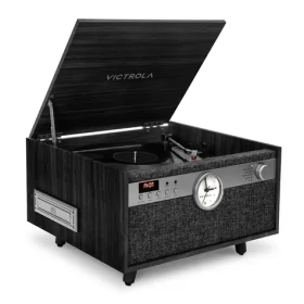 Victrola VTA-830SB-BLK-INT Century černá / Gramofon / 3 rychlostní / BT / RCA / 3.5mm jack (5060647651145)