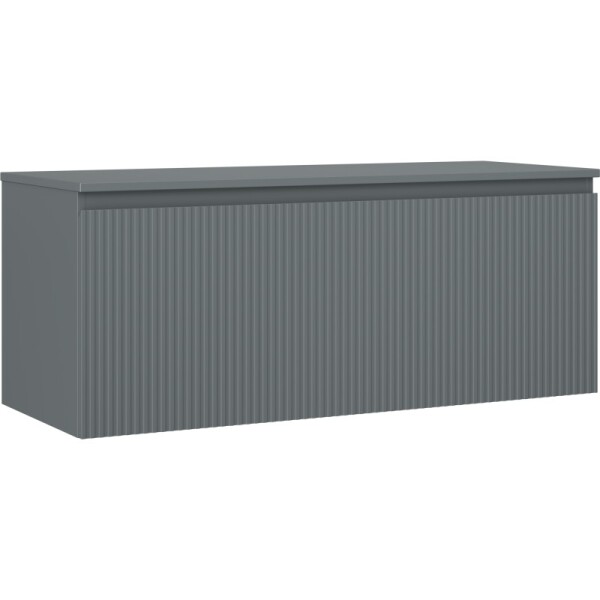 MEXEN/S - Rivel koupelnová skříňka pod umyvadlo 120 cm s deskou, 1 šuplík, reliéf , grafit mat 91A20-12047-1-BFC66