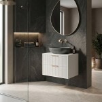 REA - Koupelnová skříňka pod umyvadlo Mono 60cm White REA-M0402
