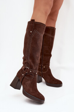 Kozačky na podpatku model 216795 Step in style 39
