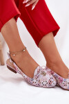 Dírové baleríny s odhaleným podpatkem Multikolor Navinnia 39