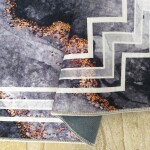 DumDekorace DumDekorace Protišmykový koberec tmavosivej farby so vzorom