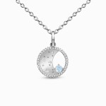 Royal Fashion stříbrný náhrdelník GU-DR22121N-SILVER-MOONSTONE