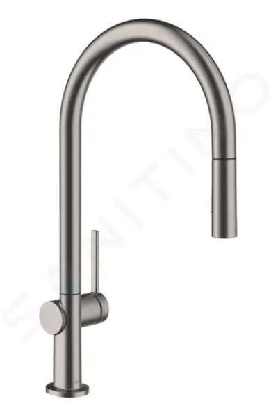 HANSGROHE - M54 Dřezová baterie Talis s výsuvnou sprškou, sBox, kartáčovaný černý chrom 72801340