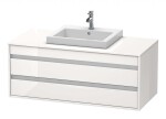 DURAVIT - Ketho Umyvadlová skříňka 50x120x55 cm, 2 zásuvka, lesklá bílá KT675602222
