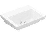 VILLEROY & BOCH - Subway 3.0 Umyvadlo 55x44 cm, bez přepadu, bez otvoru pro baterii, CeramicPlus, Stone White 4A7058RW