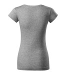 Fit V-neck tričko dámské tmavě šedý melír 2XL