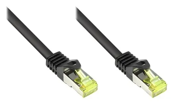 Good Connections černá / Patch kabel / Cat.7 / S/FTP / 1,5 m / 600 MHz (8070R-015S)