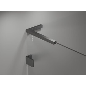 MEXEN/S - Lunar L vanová zástěna 2-křídlová pravá 110 x 150, transparent, grafit metal 897L-110-100-95-00-P