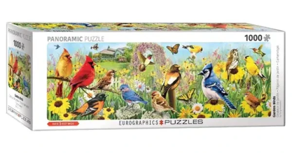 EUROGRAPHICS Panoramatické puzzle Zahradní ptáci