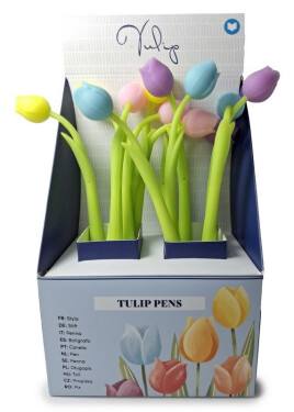 Propiska s tenkým hrotem - Tulipány (mix)