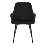 Jídelní židle, černá, sametová látka, DCH-215 BK4