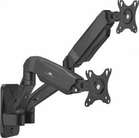 Maclean MC-988 černá / Nástěnný držák pro dva monitory / 17-32" / VESA 75x75-100x100 / nosnost 9 kg / náklápěcí (MC-988)