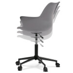 Kancelářská židle, výškově nastavitelná, šedá plast, KA-J772 GREY