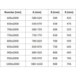 MEXEN/S - Exo sprchové dveře křídlové 80, transparent, černá - 8181-080-000-01-00 8181-080-000-70-00