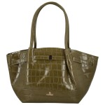 Luxusní dámská koženková kabelka na rameno Moiry, zelená