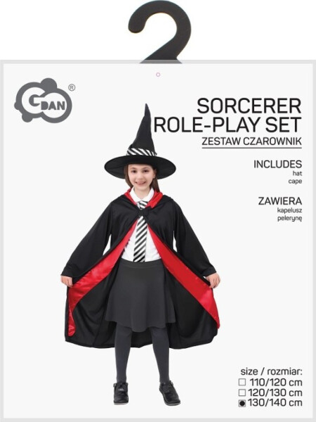 Kostým Kouzelník/Kouzelnice 130/140 cm