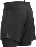 Běžecké šortky Compressport Trail 2-in-1 Short černé Velikost textilu: