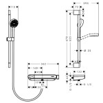 HANSGROHE - Activera Select S Sprchový set s termostatem, 2 proudy, EcoSmart, matná černá 28087670