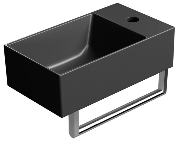 GSI - KUBE X keramické umývátko 40x23cm, pravé/levé, černá mat 9484126