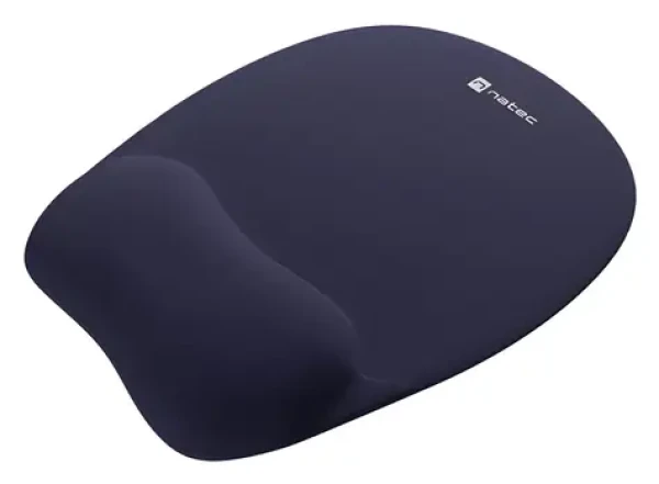 Natec Chipmunk tmavě modrá / Podložka pod myš / ergonomická / paměťová pěna / opěrka zápěstí (NPF-2181)